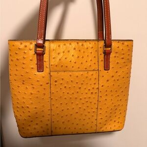 Dooney & Bourke Small Lexington Bright Yellow Ostrich Tote
